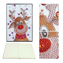 DIY Christmas Elk Special Shaped Diamond Painting 60 Pages A5 Notebook Gift
