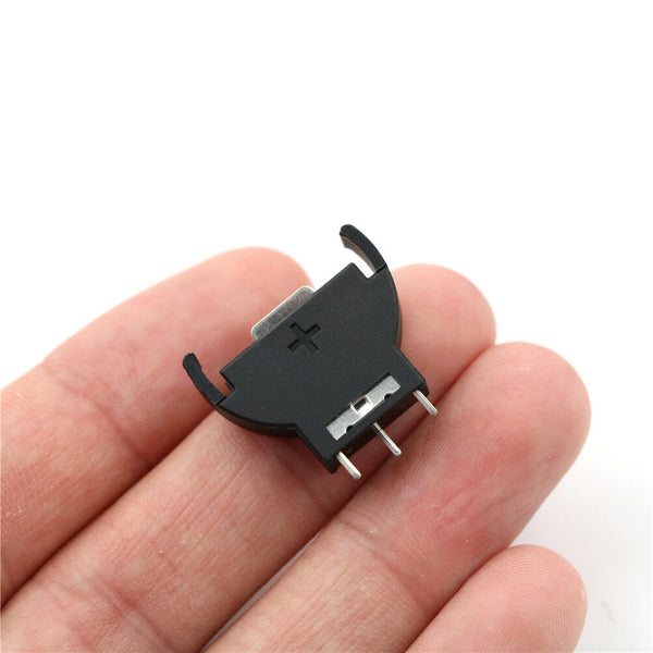 5x CR2032/CR2025 Half-Round Battery Coin Button Cell Socket Holder Case Black Gw