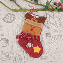 Large Christmas Sock Children Candy Gifts Bag Home Party Decor(Elk)