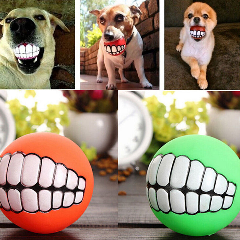 Bite Treat Smile Fetch Ball Toys doggie Teeth ball Fetch Funny Resistance