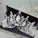 New Big Baroque Handmade Crystal Princess Crowns For Queen Rhinestone Tiara Y5O7
