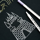 10 Colors Metallic Marker Pen Hard head  Art Marker Pen  Stationery Supplie@