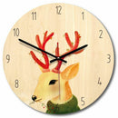 Creative wall clock Nordic wooden round home wall clock Section B
