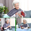 Soft Flannel Wearable Shawl Blanket Button Closure for Sofa Snap 80*130cm