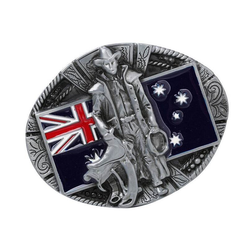 Knight Belt Buckle Western Cowboy Australian Flag Pattern Belt Buckles