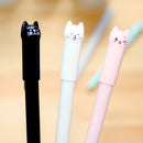 6pcs Cute Cat Pattern Black Ink Pens Student School Office Stationery Supplies