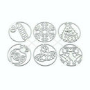 Cut Die 6Pcs Christmas Circle Scrapbook Paper Craft Blade Punch Stencils Di JR