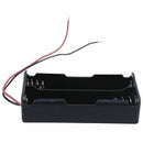 Black 2 x 3.7V 18650 Pointed Tip Batteries Battery Holder Case w Wire Leads R1W5