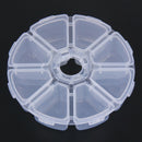 2Pcs Nail Art Rhinestones Beads Display Box Storage Case 8 Compartments