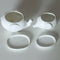 Set of 2 Cute Elephant White Ceramic Flower Pot with Tray for Succulents Ca S8K5