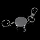 1pc Resilience Steel Wire Rope Retractable Alarm Key Ring Elastic KeychainT kaTO