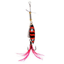 Fishing Lure Crankbait Sequin Spoon Spinner Metal Artificial Feather Bait Hook