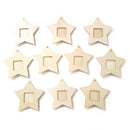 10pcs Wooden Photo Frame Pendant Picture Frame Wall Art Wedding Home Decor
