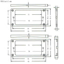 2 Pieces Pickup Frames, Mounting Rings Metal  Pickup Covers For LP Electric