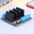 HW-869 5V DC Low Level 4-Channel Solid State Relay Module 250V 2A with Fuse