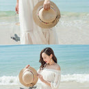 shell Summer Hats for Women Fashion Design Women Beach Sun Hat Foldable Bri