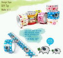 10PCS 1.5cm* Paper Sticky Adhesive Stickers Decorative Washi Tapes for DIY -