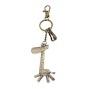 Metal giraffe formed hook strap, key holder bronze tone X4U4