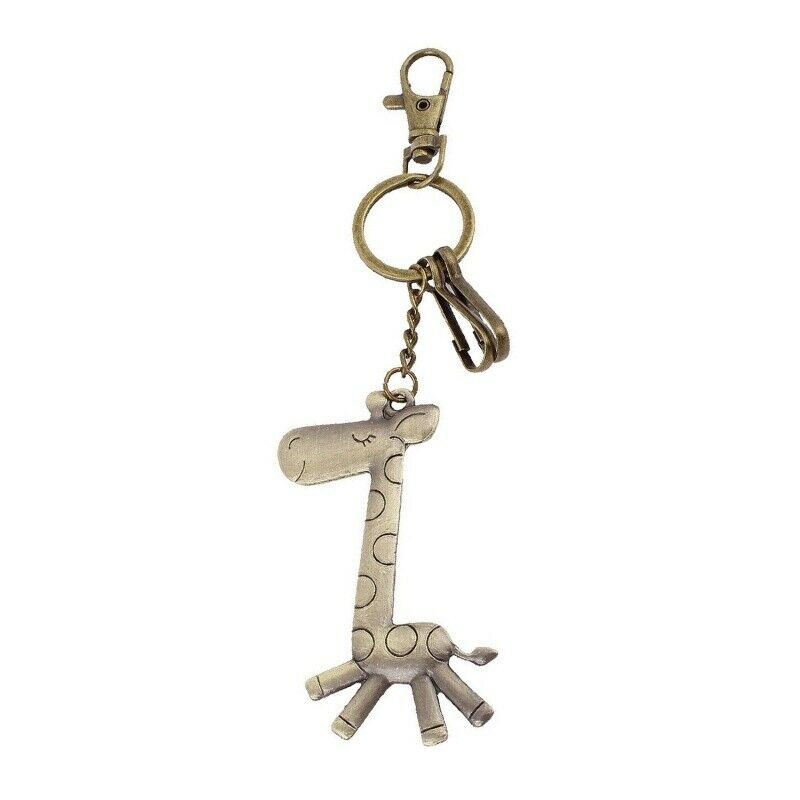 Metal giraffe formed hook strap, key holder bronze tone X4U4