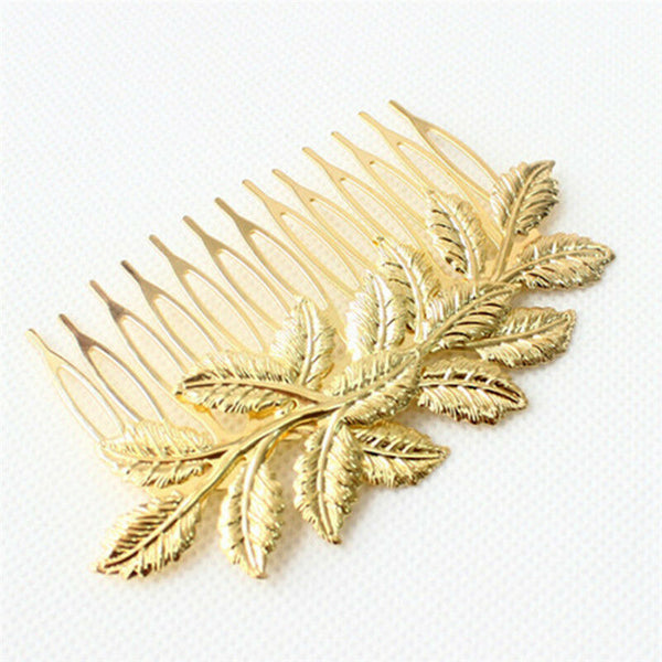 1x Women Hair Clips Hair Comb Hairpin Alloy Leaves Elegant Headband  Hot New LJA