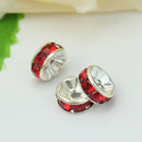 Wholesale 50 Pcs Crystal Rhinestone Charms Spacer Beads Necklace Bracelet  QRE