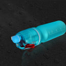 Blue Plastic Water Bottle Spraying Bottle Travel Yoga Camping Cycling 600ml