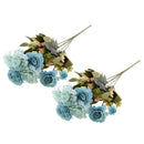 2 Pcs Artificial Peony Silk Flower Wedding Festival Home Decor Floral Decor
