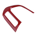 2pcs Car Inner Steering Wheel Button Cover Trim Red Frame Fit For Jeep Compass