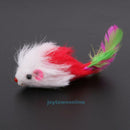 5PCS Soft Fleece False Mouse Cat Toys Colorful Feather Funny Playing Toys New