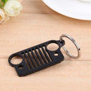 Black Stainless Steel Jeep Grill Key Chain, KeyChain, KeyRing CJ, JK, TJ,