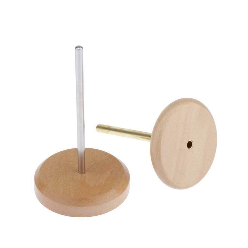 1 Set Classic Knit Wooden Spinning Yarn and Thread Holder