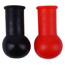 2pcs Car Battery Black Red Negative Positive Terminal Covers Cap Protector