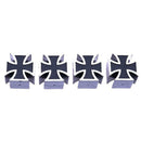 4pcs Universal Cross Style Car Bike Tire Wheel Valve Caps Covers (Black)