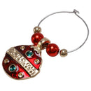 1 Set Christmas Wine Glass Cup Ring Decoration Charms Party New Year Cup Ri