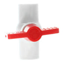 20mm x 20mm Slip Plumbing T Handle Full Port PVC-U Ball Valve white+red M7M7
