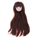 1/6 Female Action Figures BJD Head Sculpt Coffee Hair for DOD SD DD Custom