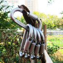 6pcs Multifunction Carabiner Outdoor Aluminum Alloy D-ring Climbing Buckle