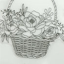 Flower Basket Scrapbook Diy Photo Album Card Transparent Silicone Rubber Stam ME