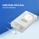 2.5 3.5 External HDD SSD Enclosure SATA III to USB 3.0 Adapter (White)
