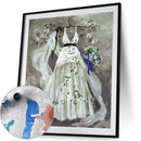 Painting By Numbers Kit DIY Wedding Dress Canvas Oil Art Picture Craft