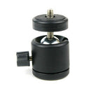 Black Mini Tripod Ball Head Camera Support 0.7 cm 1/4 in Black Easy Install X4Y4