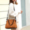 Shoulder Messenger Handbags Women Large Totes Crossbody Bags (Light Brown)