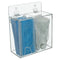 2PCS Acrylic Double Capacity Facemask Dispenser Case Organizer with Cover