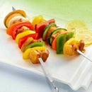 10x BBQ Barbecue Stainless Steel Grilling Kabob Kebab S Flat Skewers Needle X9M4