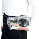 Transparent PVC Cosmetic Bag Waterproof Clutch Women Makeup Pouch (White) A
