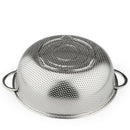 2Pcs Stainless Steel Strainer Food Sifter Fruit Washing Bowl Kitchen Storage