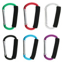 6x Durable Aluminum Carabiner D Ring Snap Hook Keychain Cushion Grip 12mm