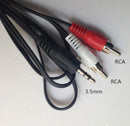 3.5mm Jack to 2 RCA Split AUX Cable For Home Theater MP3 Headphone DVD Speaker