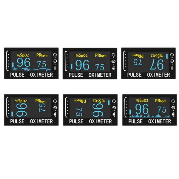 Fingertip Pulse Oximeter, OLED Display, Blood Oxygen Saturation Monitor