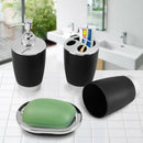 4Pcs/Set Bathroom Suit Set Bathing Accessories Goods Includes Soap Box Cup